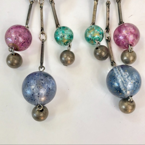 Vintage 80s Clip Statement Earrings - Picture 5 of 8